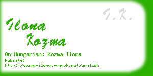 ilona kozma business card